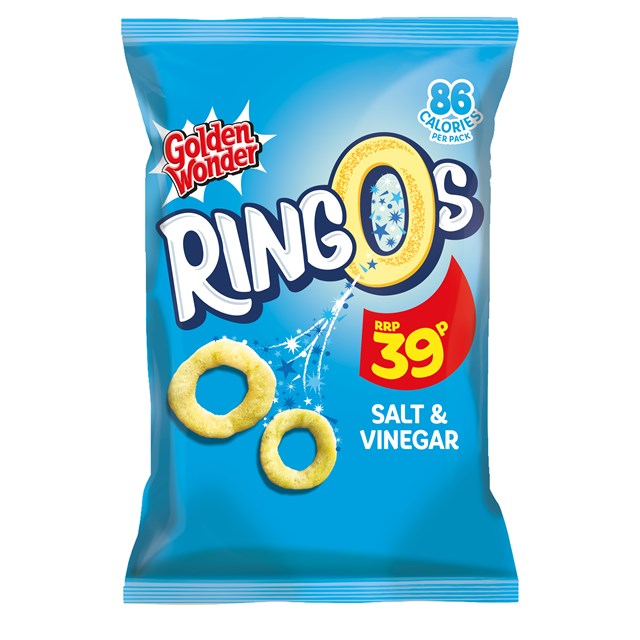 GOLDEN WONDER RINGOS 39P SALT & VINEGAR