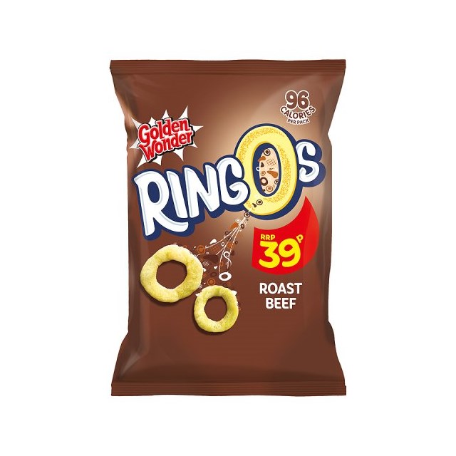 GOLDEN WONDER RINGOS 39P BEEF