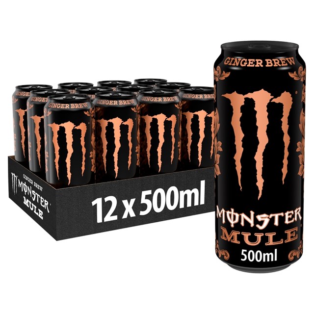MONSTER ENERGY DRINK MULE GINGER BREW 500ml £1.39 (12 PACK)