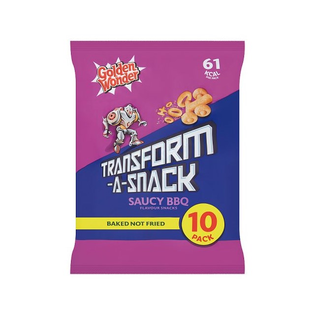 GOLDEN WONDER TRANSFORM-A-SNACK SAUCY BBQ 12g (12 10 PACK)
