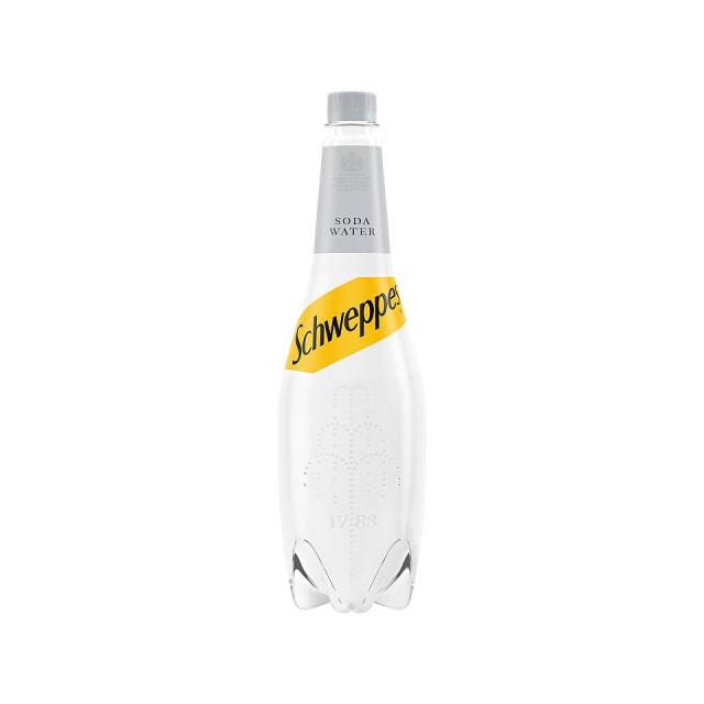 Schweppes Soda Water 1 Litre (6 Pack)