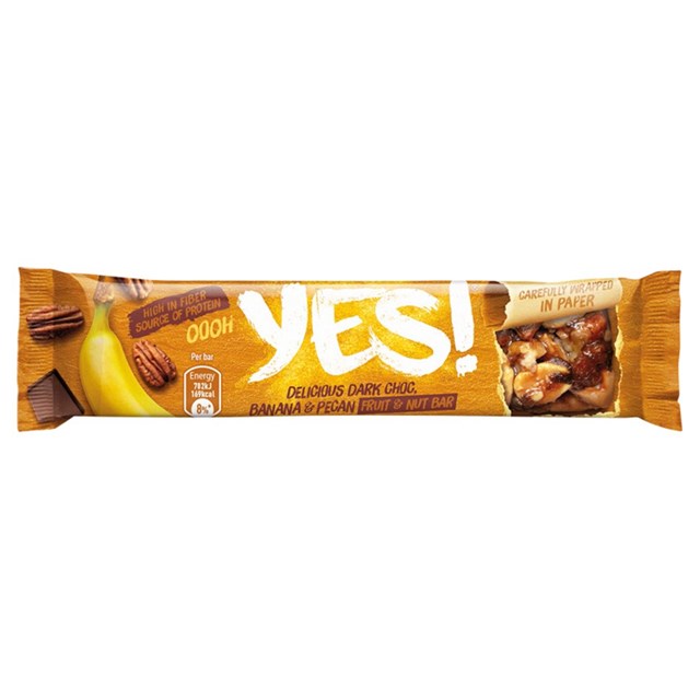 YES! PECAN BANANA & DARK CHOC 35g (12 PACK)