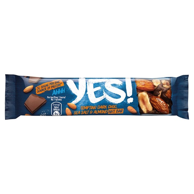 YES! ALMOND DARK CHOC & SEA SALT 35g (12 PACK) 31 MAY DATED