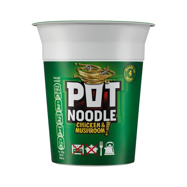 Pot Noodle Chicken & Mushroom Flavour 90g 12 Pack