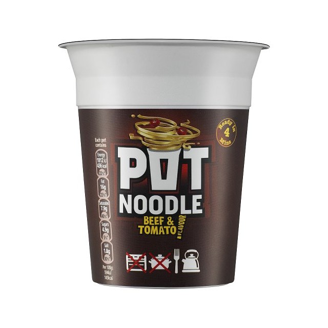 Pot Noodle Beef & Tomato 90g 12 Pack