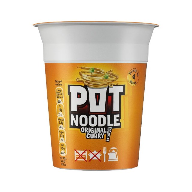 Pot Noodle Curry Flavour 90g 12 Pack