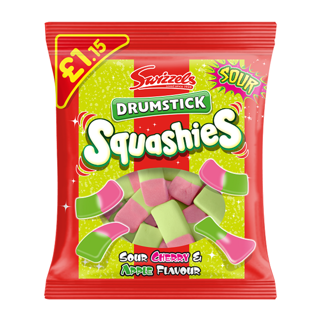 Swizzels Squashies Drumstick Sour 131g £1.15 (12 Pack)