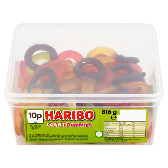 HARIBO TUBS 10P GIANT DUMMIES