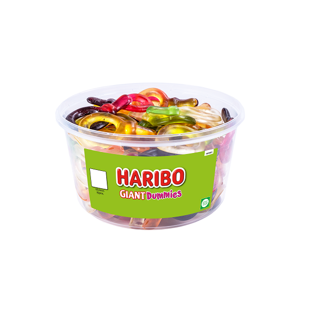 Haribo Tubs Giant Dummies 816g 60 Pieces