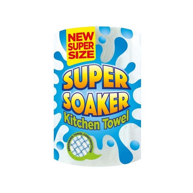 SUPER SOAKER KITCHEN TOWEL SUPER SIZE SINGLE Roll