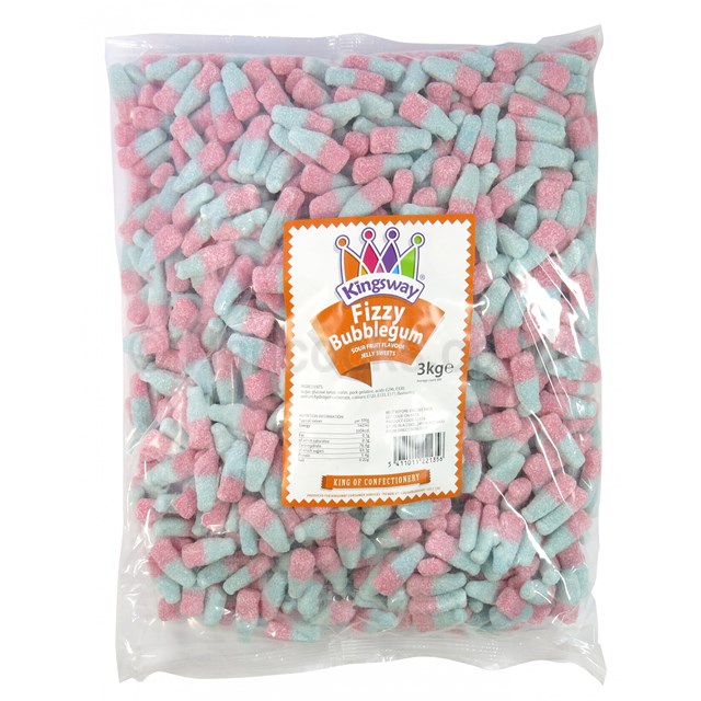 KINGSWAY 3KG FIZZY BUBBLEGUM BOTTLES