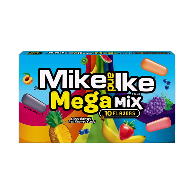Mike and Ike Mega Mix Theatre Box 120g 12 Pack