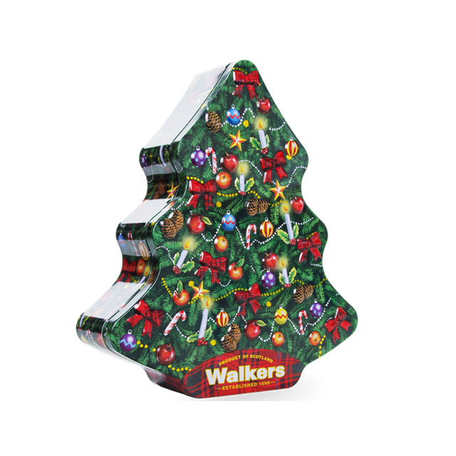 WALKERS PURE BUTTER SHORTBREAD CHRISTMAS TREE TIN 225g