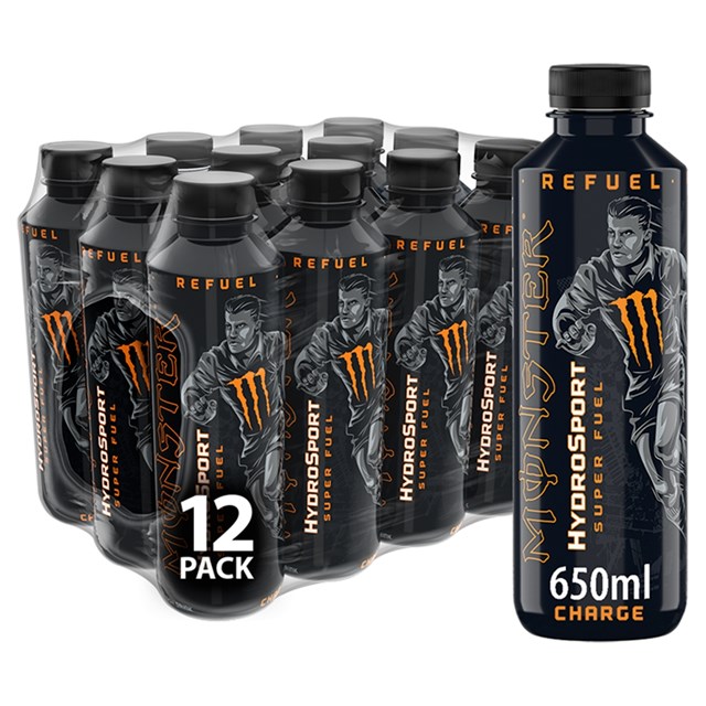 MONSTER HYDROSPORT CHARGE SPORTS ENERGY DRINK £1.49 .650ml (12 BOTTLES)