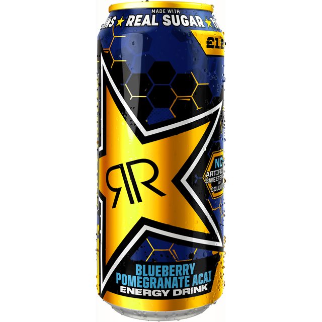 ROCKSTAR ENERGY DRINK XDURANCE FULLY LOADED BLUEBERRY POMEGRANATE ACAI £1.29