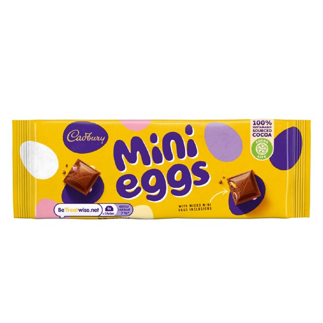 CADBURYS MINI EGGS MILK CHOCOLATE BAR EASTER 110g