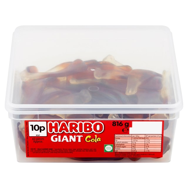 HARIBO 10P GIANT COLA BOTTLES