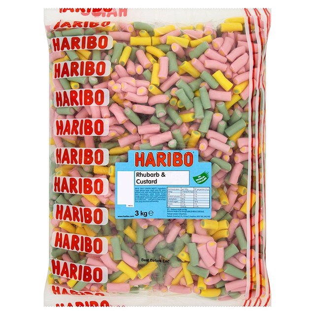 HARIBO BULK BAG RHUBARB & CUSTARD 3kg