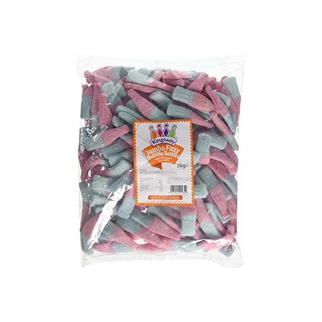 KINGSWAY 3KG JUMBO FIZZY BUBBLEGUM BOTTLES