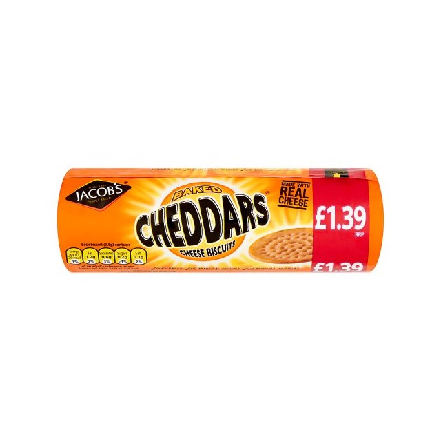 MCVITIES CHEDDARS 150g £1.39 (12 Pack)