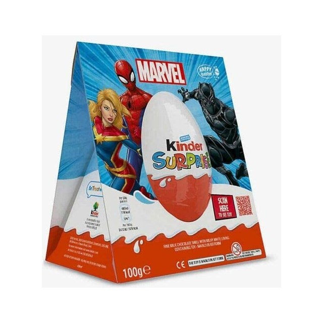 KINDER SURPRISE MARVEL MAXI 100g Larger Egg Larger Toy
