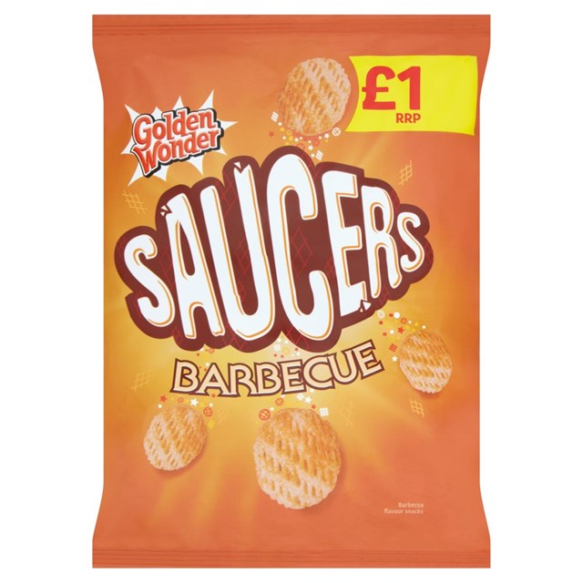 GOLDEN WONDER SAUCERS BARBEQUE £1 80g (15 PACK)