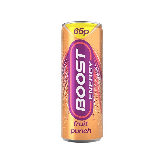 BOOST ENERGY DRINK FRUIT PUNCH 250ml 65P (24 PACK)