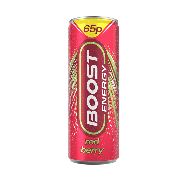 Boost Energy Drink Red Berry 250ml 75p 24 Pack