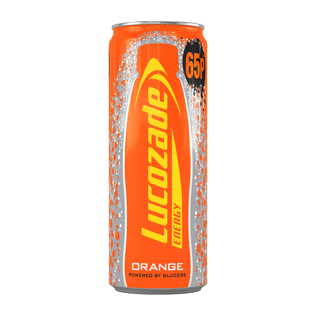LUCOZADE ENERGY DRINK ORANGE 250ml 65p (24 PACK)