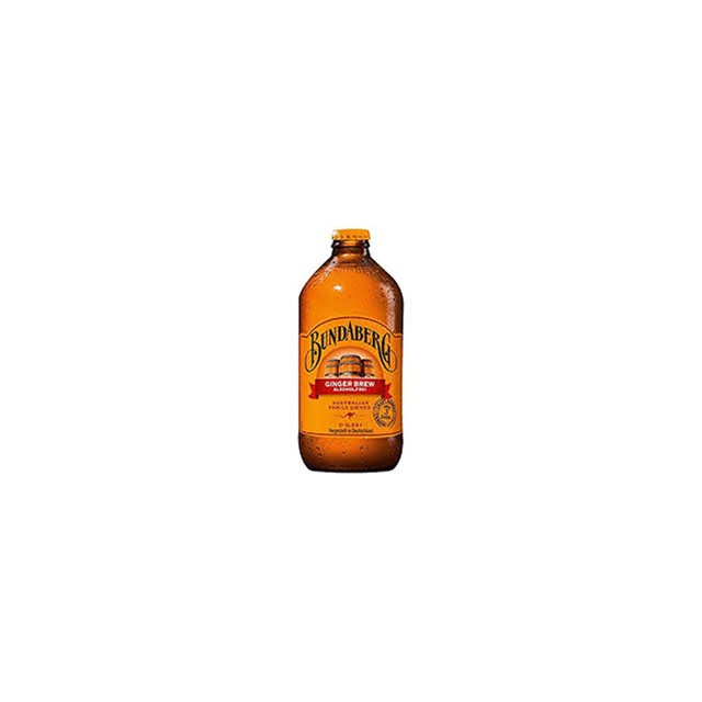 BUNDABERG GINGER BEER 375ml GLASS BOTTLES (12 PACK)