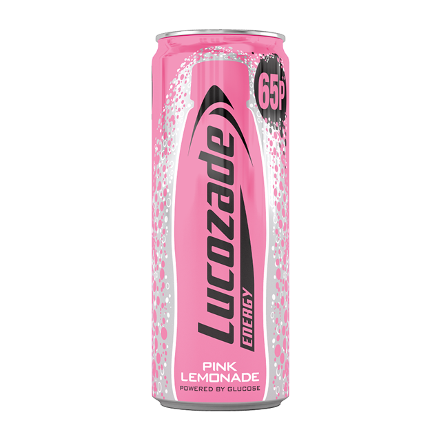 LUCOZADE ENERGY DRINK PINK LEMONADE 250ml 65p (24 PACK)