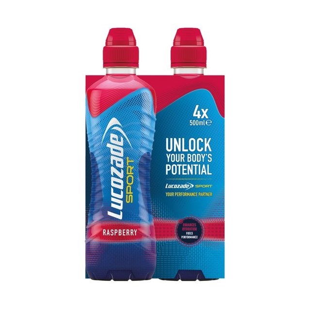 LUCOZADE SPORT RASPBERRY 500ml (6 x 4 PACK)