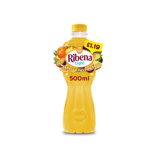 RIBENA £1.09/2FOR£1 PINEAPPLE & PASSION