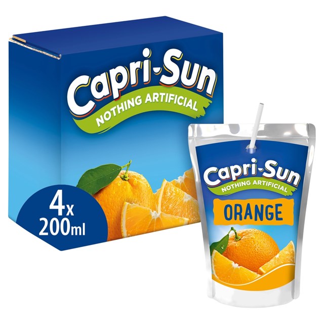 CAPRI SUN ORANGE 200ml (8 x 4 PACK)