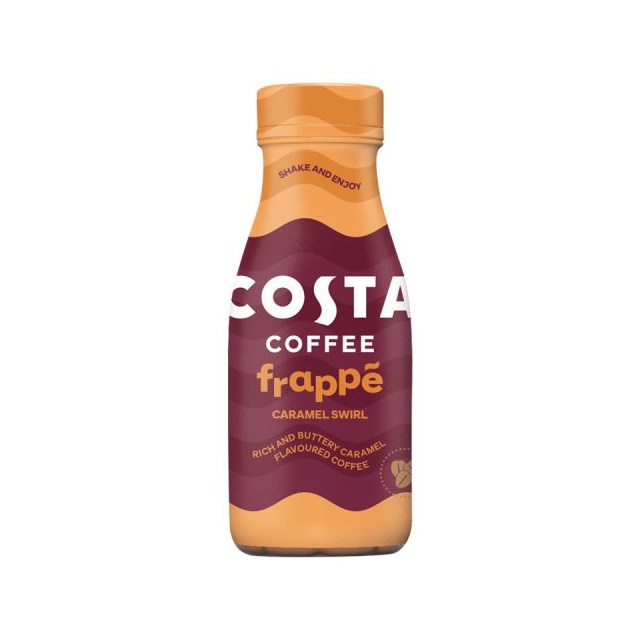 COSTA FRAPPE CARAMEL SWIRL 250ml (12 Pack) Made with Real Milk