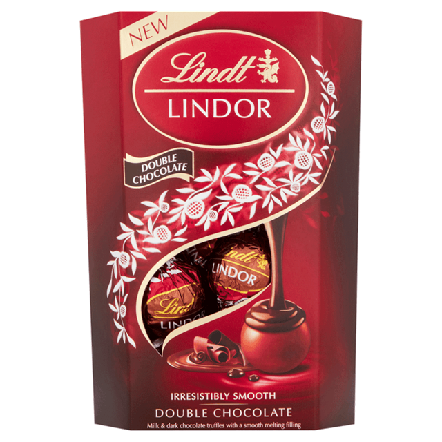 LINDT LINDOR DOUBLE CHOCOLATE BOX 200g