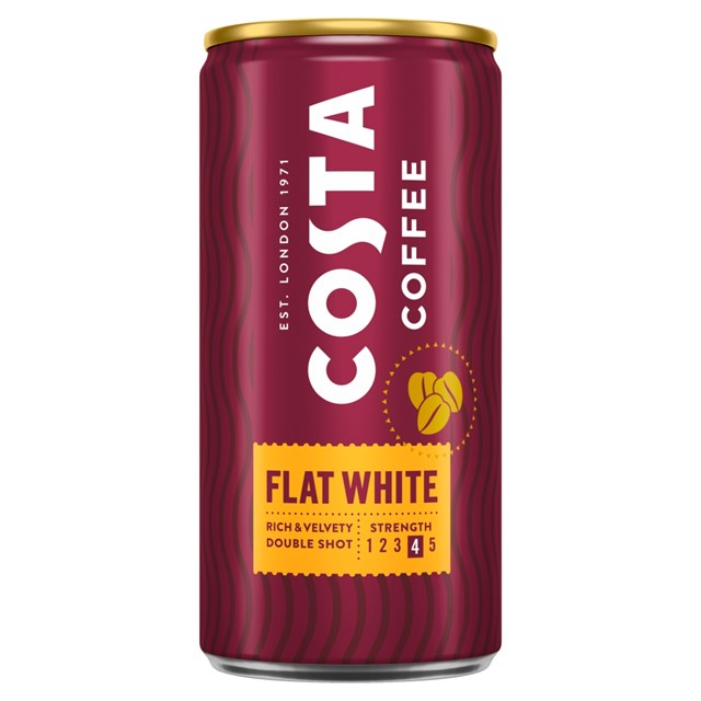 COSTA COFFEE FLAT WHITE 250ml CAN (12 PACK)