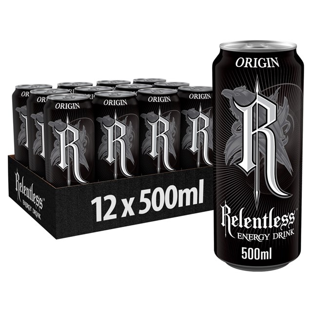 Relentless Energy Drink Origin 500ml £1.19 (12 Pack)