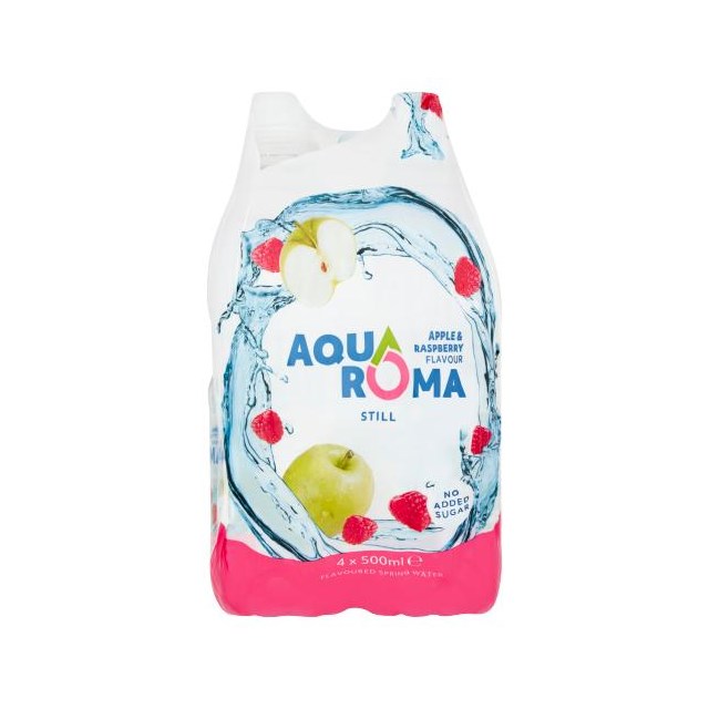 Aquaroma Apple & Raspberry Water Sports Cap 500ml (6 x 4 Pack)