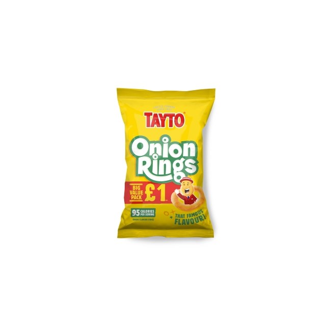 TAYTO £1 ONION RINGS 40g (16 PACKS)