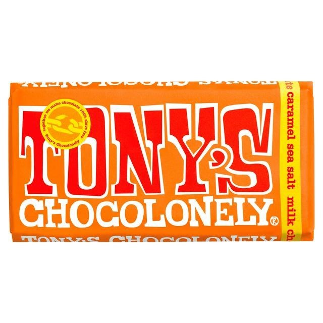TONYS CHOCOLONELY MILK CHOCOLATE CARAMEL SEA SALT 180g