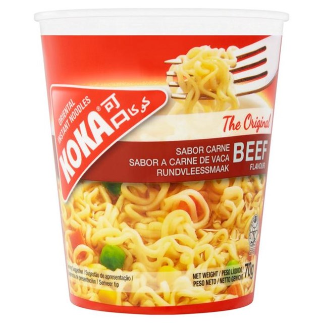 KOKA CUP NOODLES BEEF 70g (12 PACK)