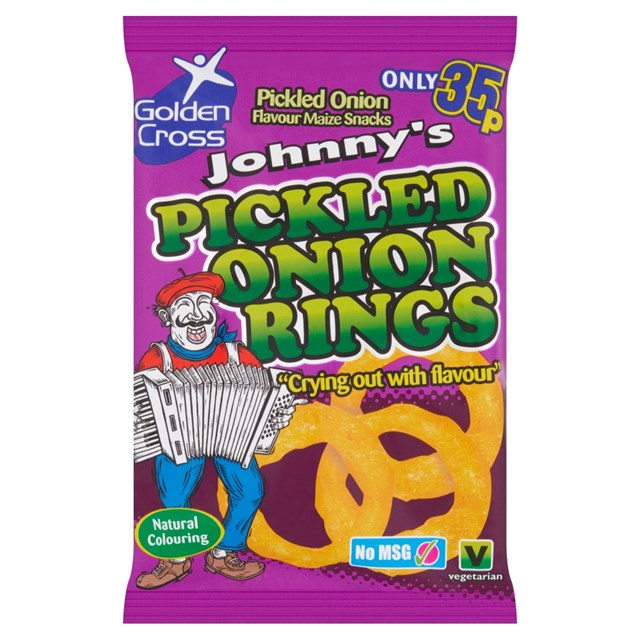 Johnny's Pickled Onion Rings 22g 35p (36 Pack)