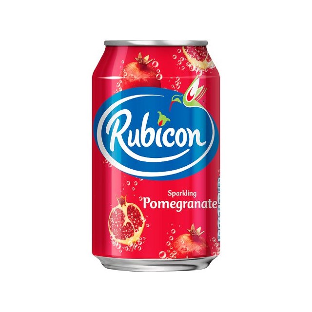 RUBICON SPARKLING POMEGRANATE FIZZY DRINK CANS 330ML (24 PACK)