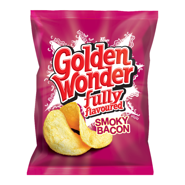 Golden Wonder Crisps Smoky Bacon 32.5g 32 Pack