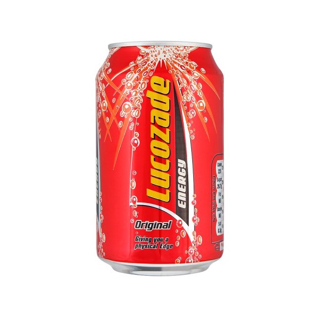 LUCOZADE ENERGY DRINK ORIGINAL 330ml CANS (24 PACK)