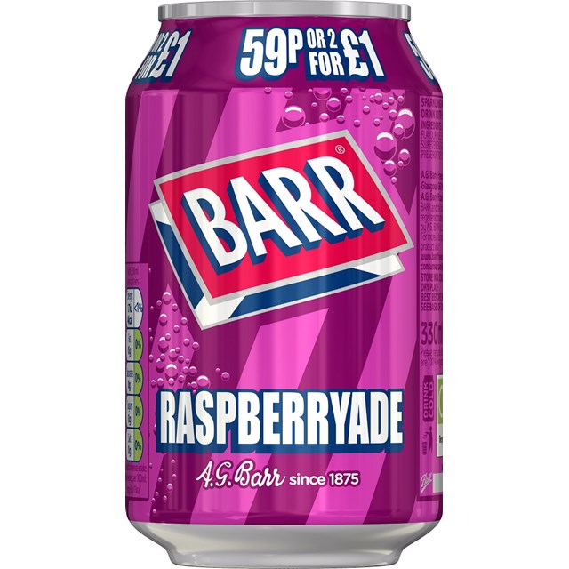 BARRS 59P RASPBERRYADE 330ml (24 PACK)