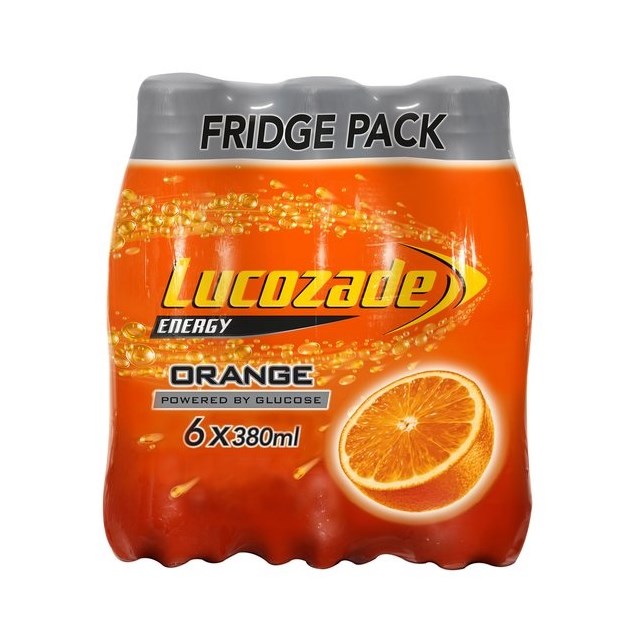 LUCOZADE ENERGY ORANGE 380ml (4 x 6 PACK)