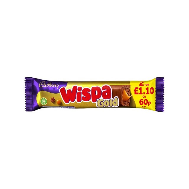 CADBURYS WISPA GOLD 60p 2 for £1.10 48g (48 PACK)