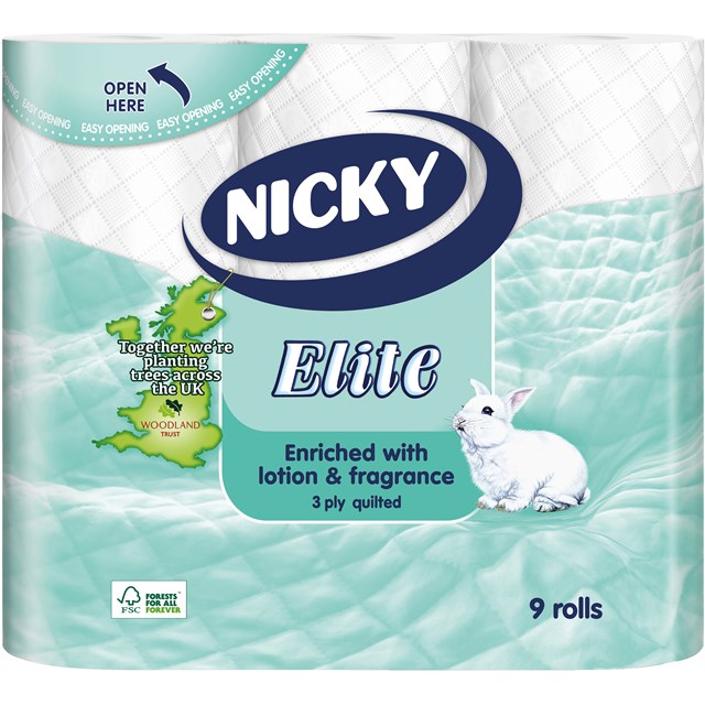 NICKY ELITE 9PACK 3-PLY WHITE
